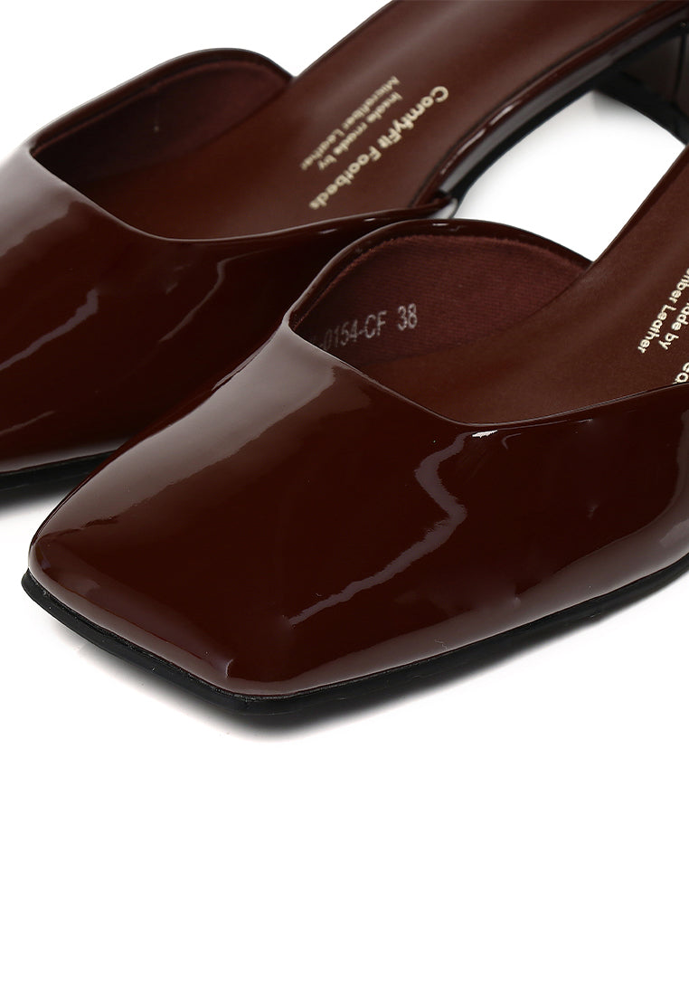 Amelie Patent Heels In Coffee