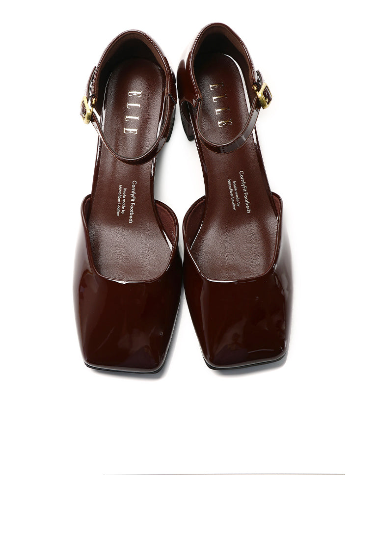 Amelie Patent Heels In Coffee