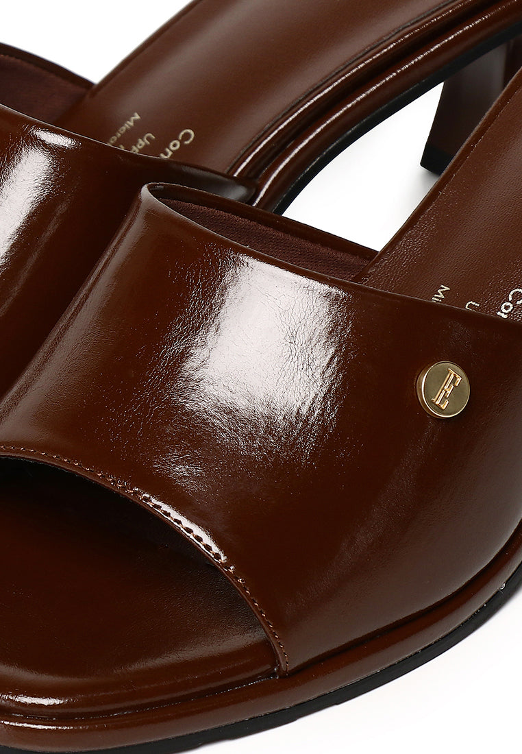 Ines Slip-on Heels In Brown