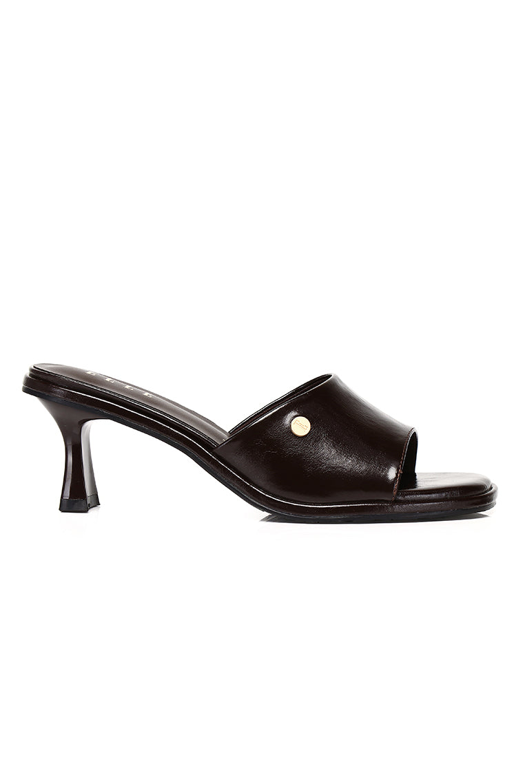 Ines Comfy Fit Footbed Microfiber Leather Heels In Espresso