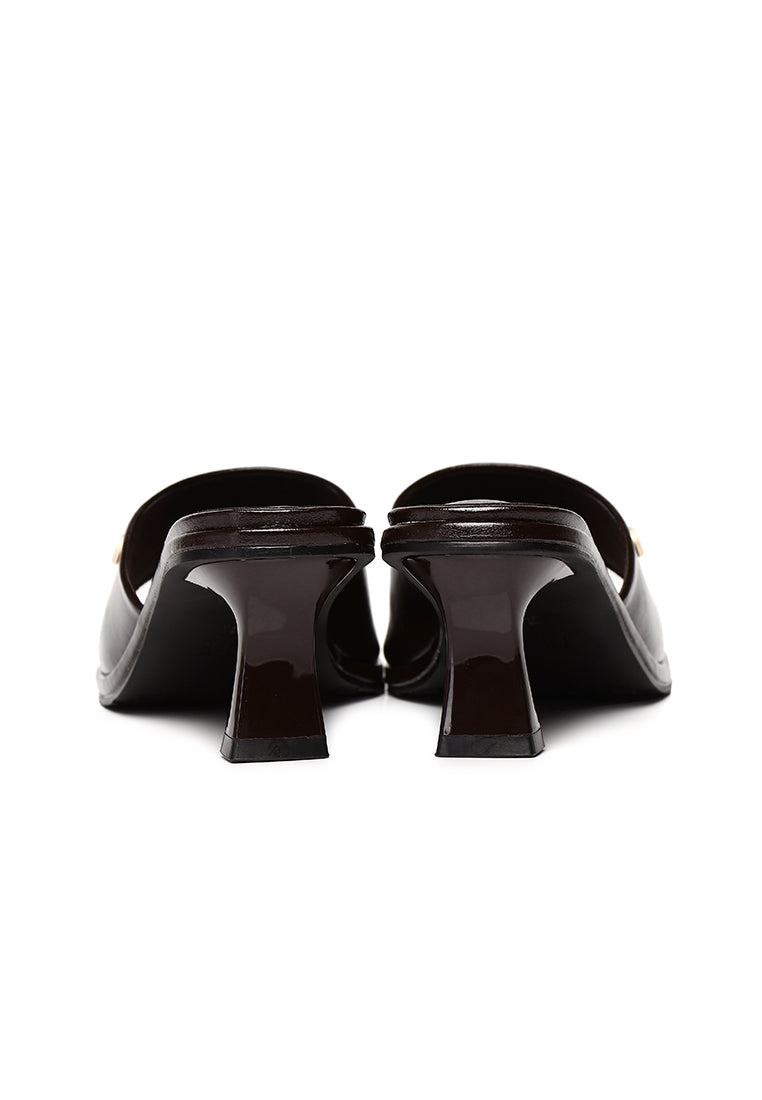 Ines Comfy Fit Footbed Microfiber Leather Heels In Espresso