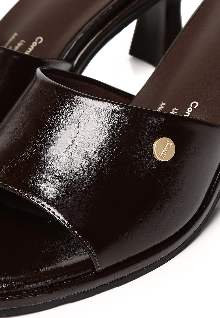 Ines Slip-on Heels In Espresso