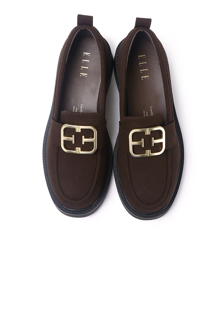 Eclipse Microfiber Leather Loafers In Espresso