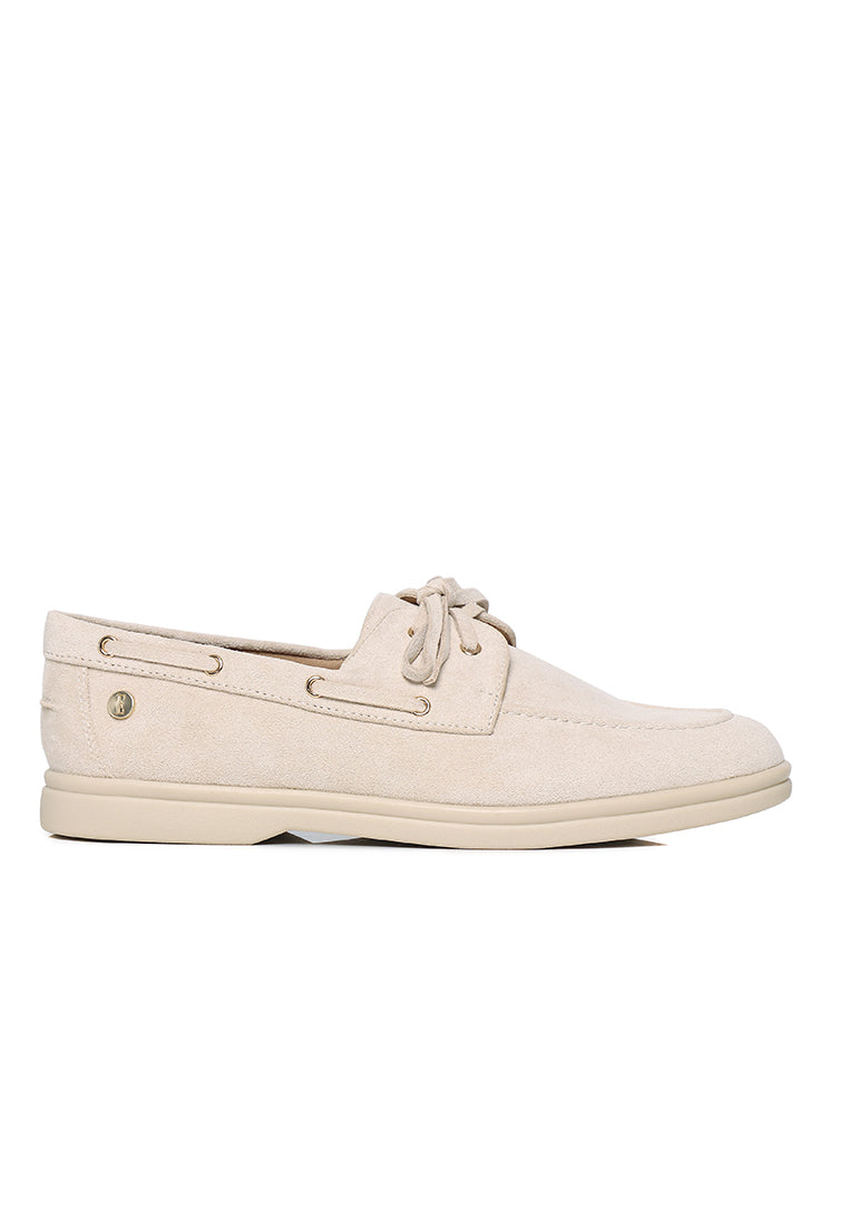 Gelato Microfiber Leather Loafers In Beige