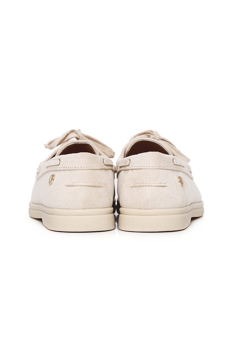 Gelato Microfiber Leather Loafers In Beige