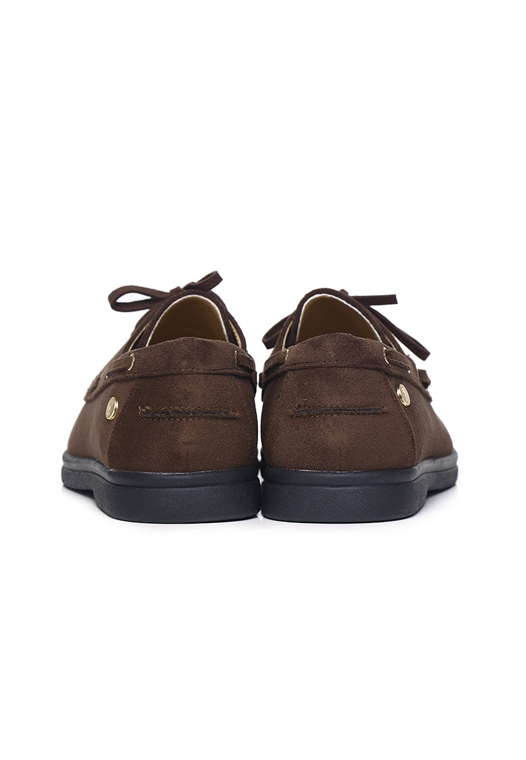 Gelato Microfiber Leather Loafers In Coffee