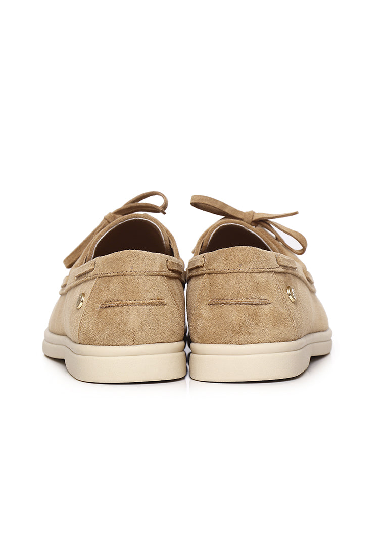 Gelato Microfiber Leather Loafers In Khaki