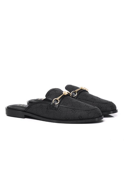 Charlot Slip-On Microfiber Leather Loafers In Black