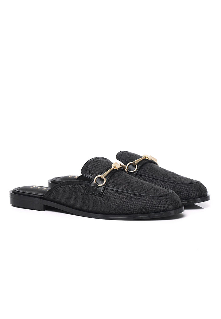 Charlot Slip-On Loafers Mules In Black – alternate view