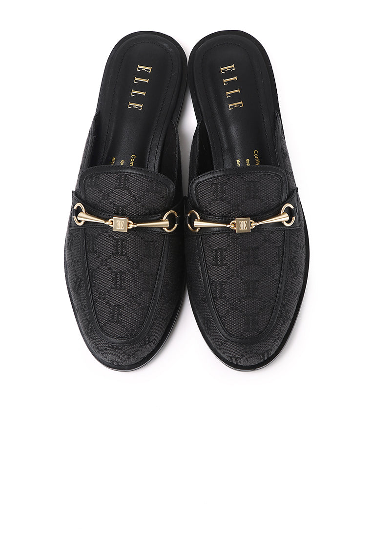 Charlot Slip-On Microfiber Leather Loafers In Black