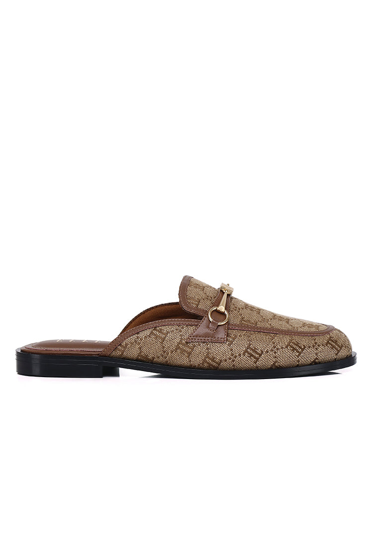 Charlot Slip-On Microfiber Leather Loafers In Brown
