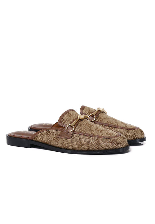 Charlot Slip-On Microfiber Leather Loafers In Brown