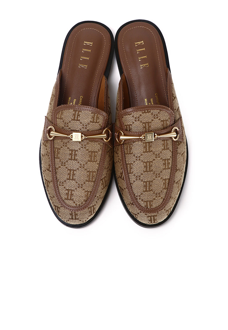 Charlot Slip-On Microfiber Leather Loafers In Brown