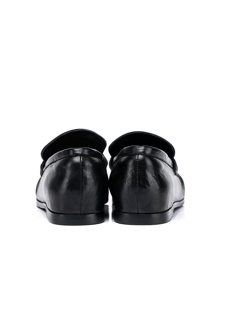 Selene Comfy Fit Footbed Premium Leather Loafers In Black