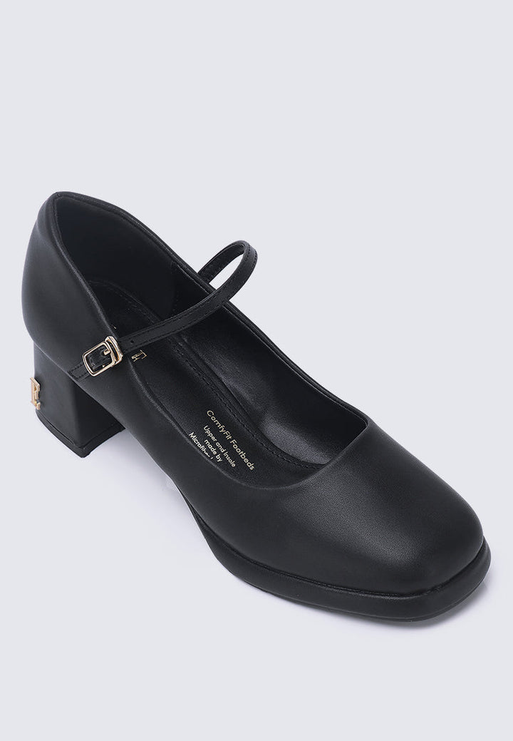 Denise Microfiber Leather Mary Jane In Black – alternate view