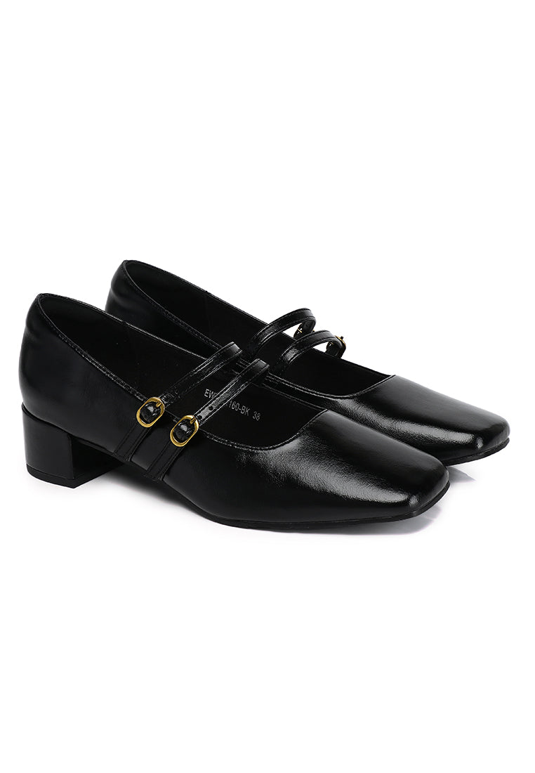 Lena Mary Jane Pumps Heels In Black