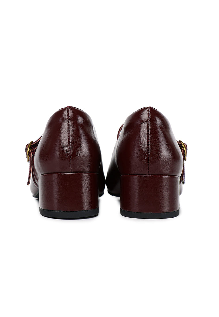 Lena Mary Jane Pumps Heels In Maroon