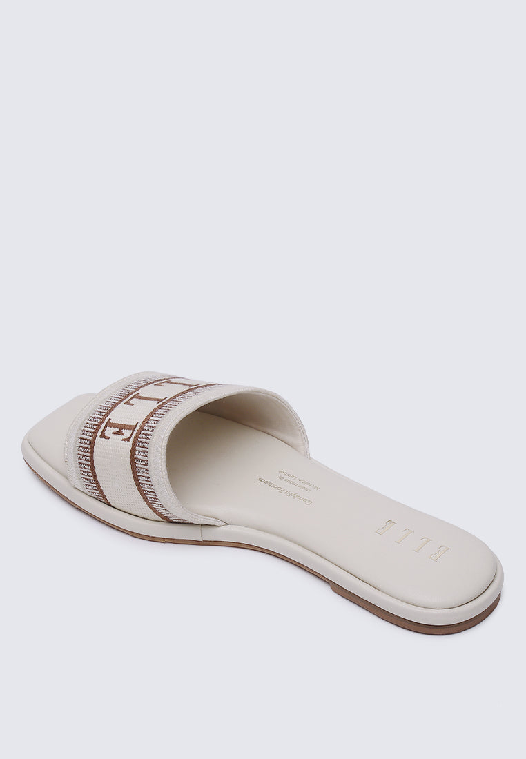 Renee Microfiber Leather Sandals In Almond