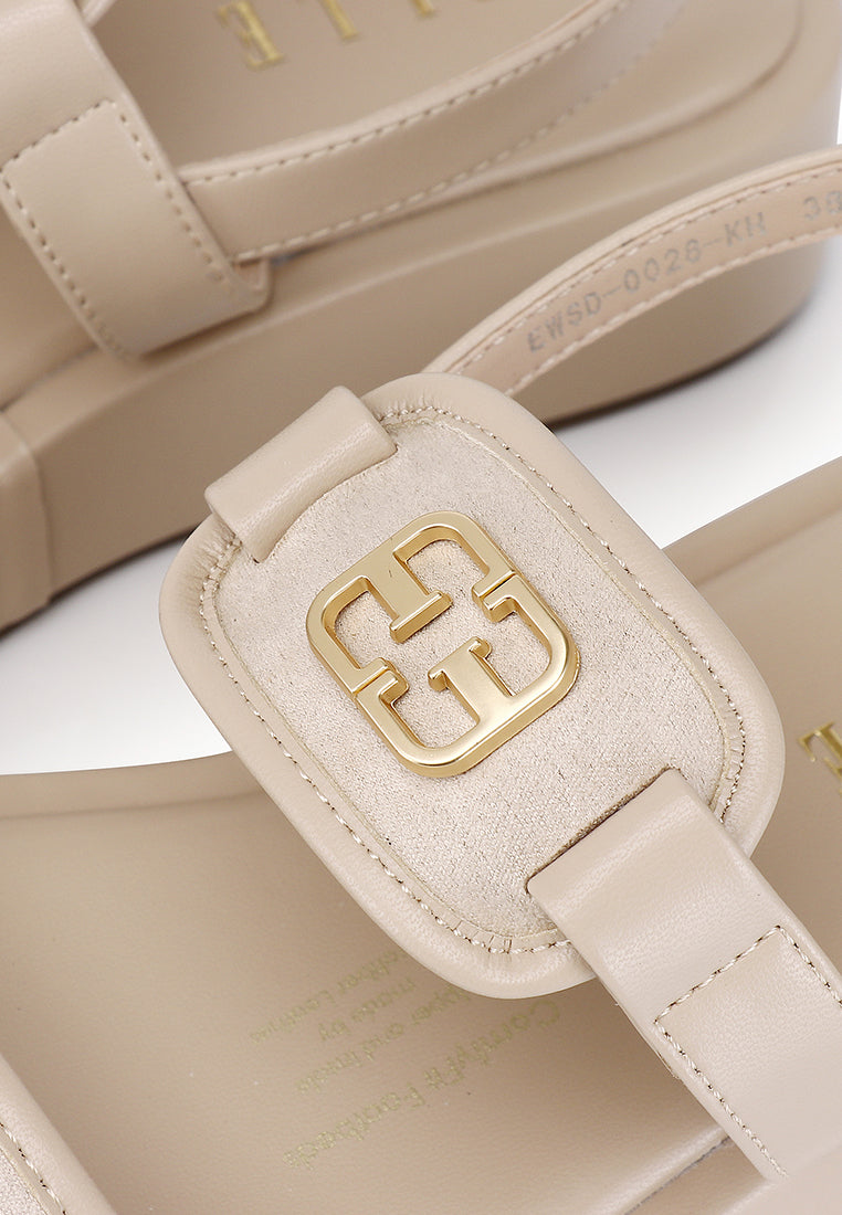 Claudette Slingback Sandals In Khaki