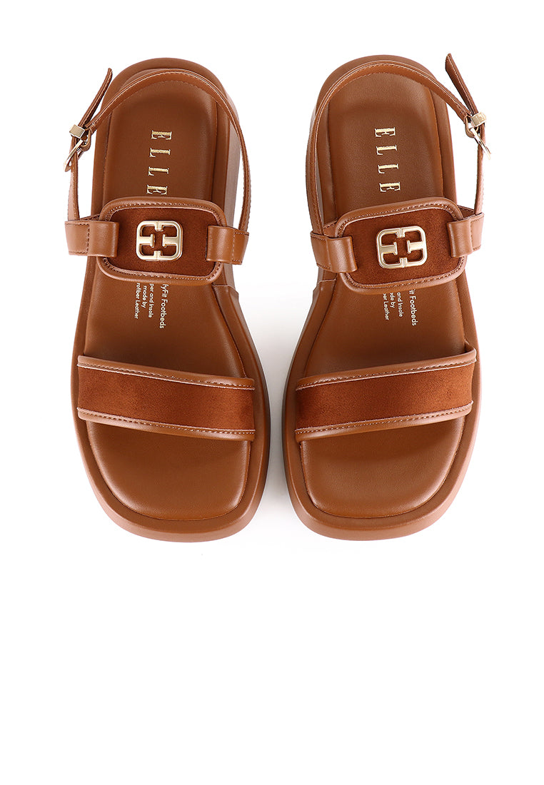 Claudette Slingback Sandals In Tan