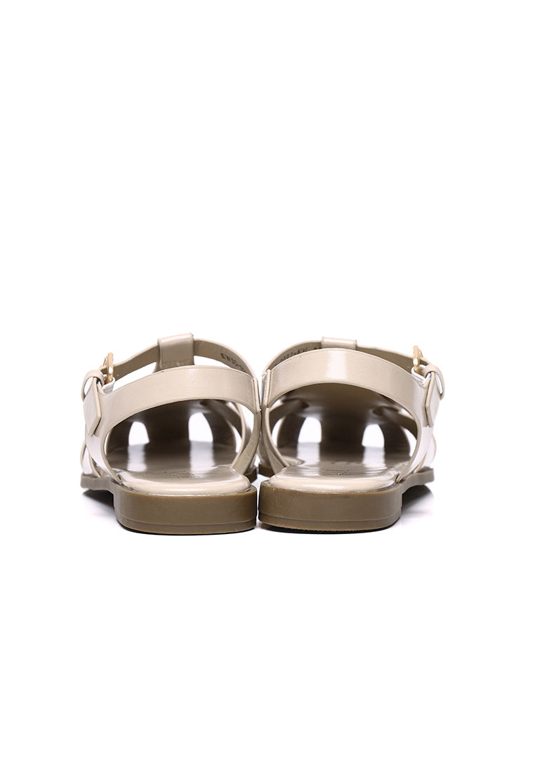 Chantal Mircrofiber Leather Sandals In Khaki