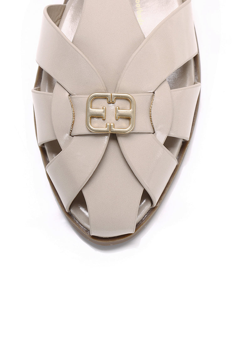 Chantal Mircrofiber Leather Sandals In Khaki