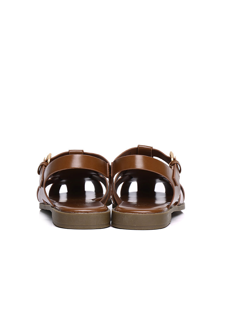 Chantal Mircrofiber Leather Sandals In Tan