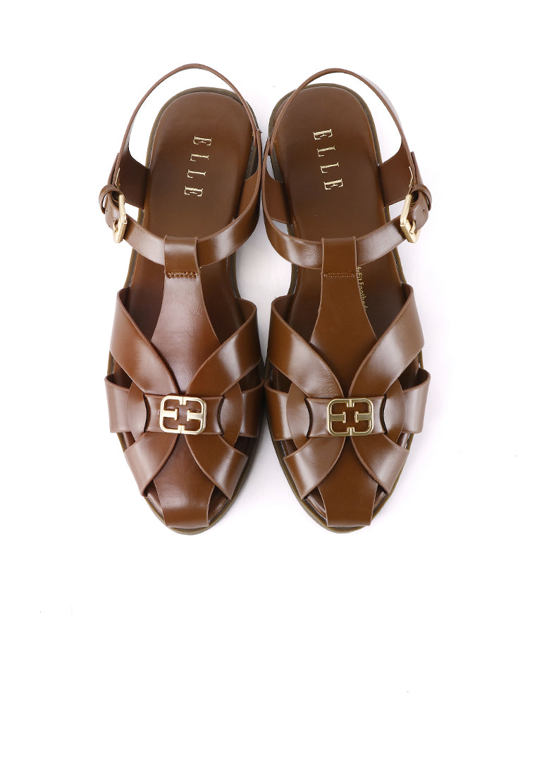 Chantal Mircrofiber Leather Sandals In Tan