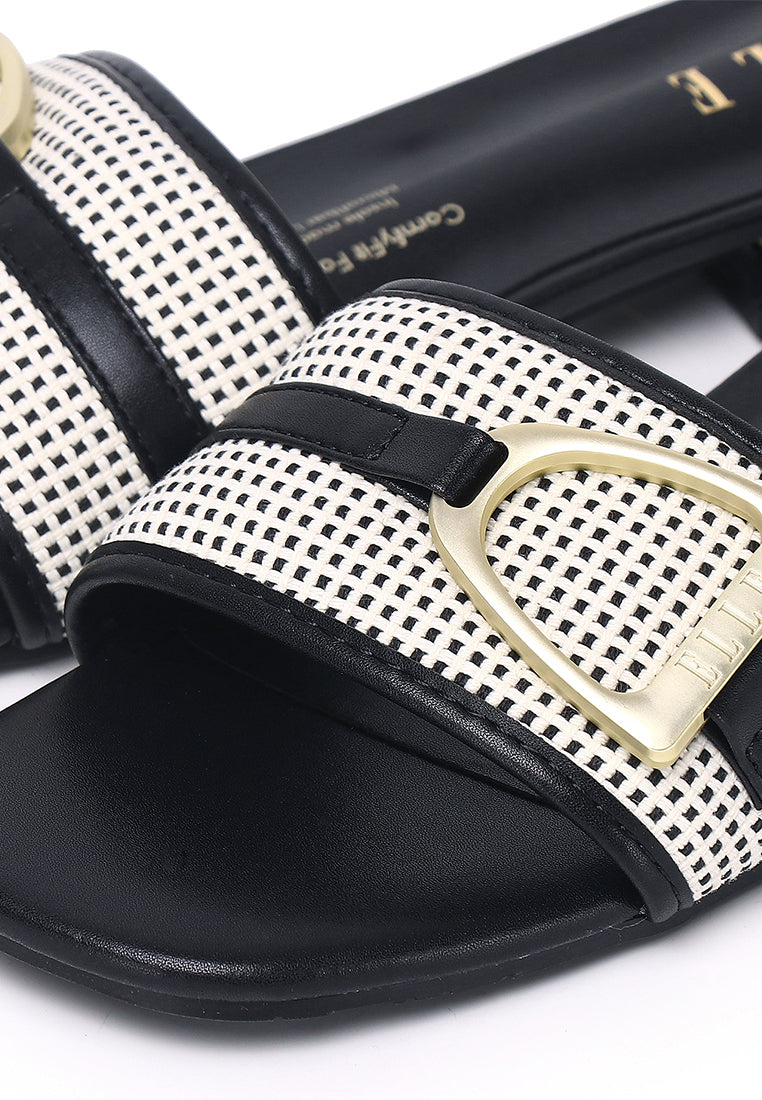 Sonia Slip-on Sandals In Black