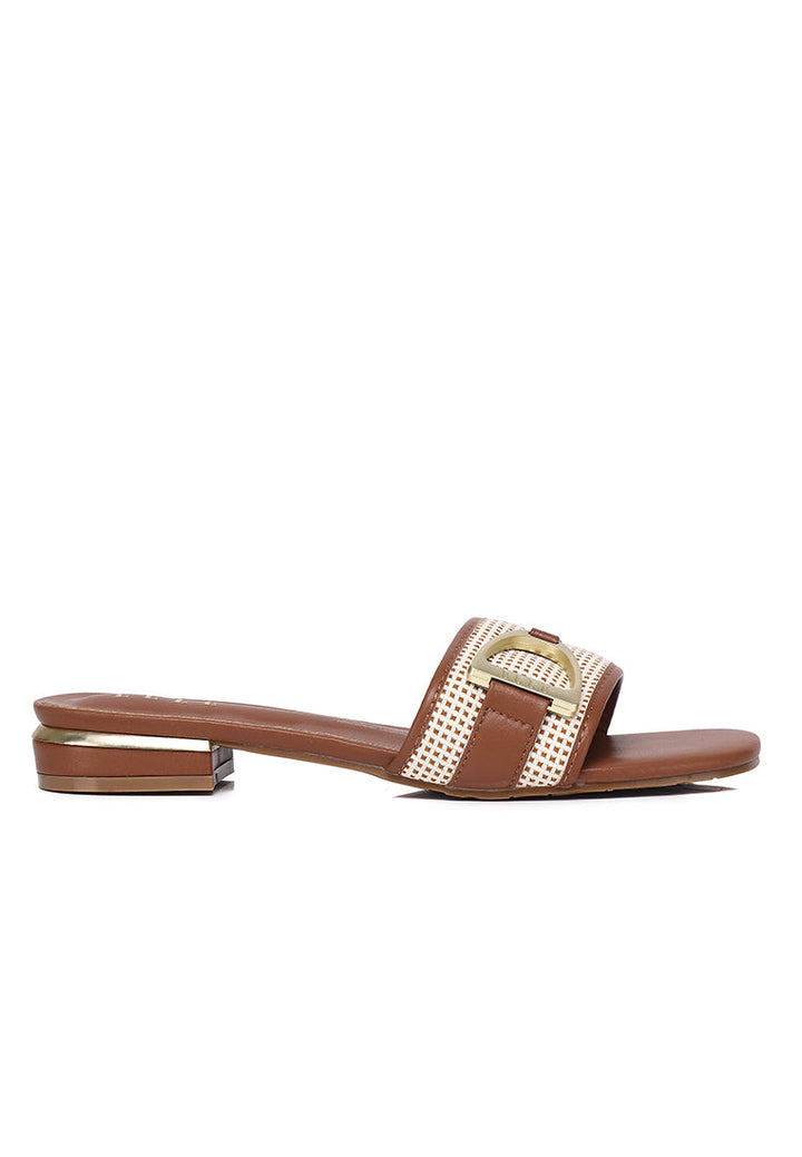 Sonia Slip-on Sandals In Tan