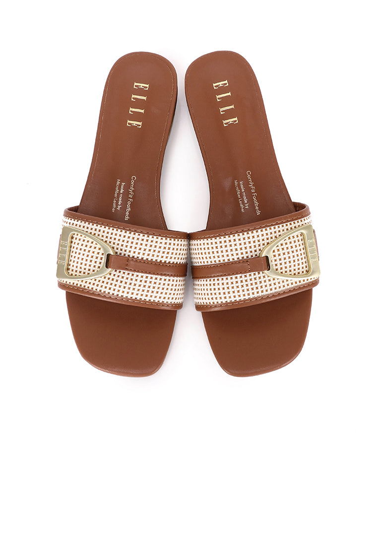 Sonia Slip-on Sandals In Tan