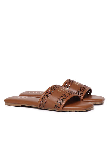 Clara Slip-on Sandals In Brown