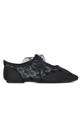 Sharpay Mesh Microfiber Leather Ballet Sneakers In Black