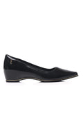 Edith Microfiber Leather Wedges In Black