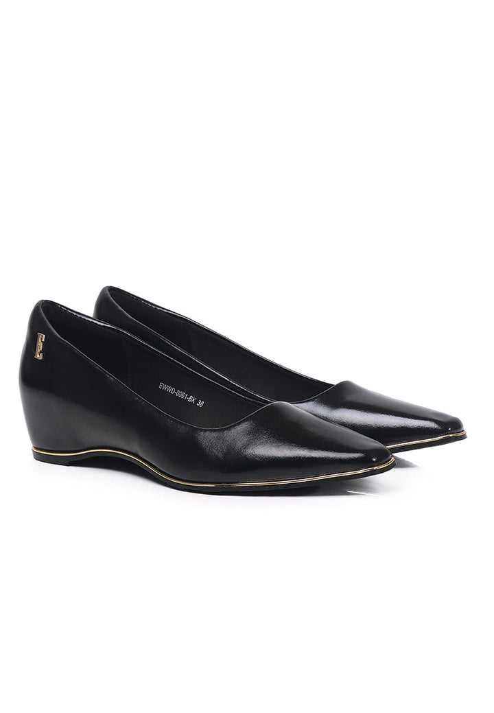 Edith Slip-on Wedge Heels In Black – alternate view