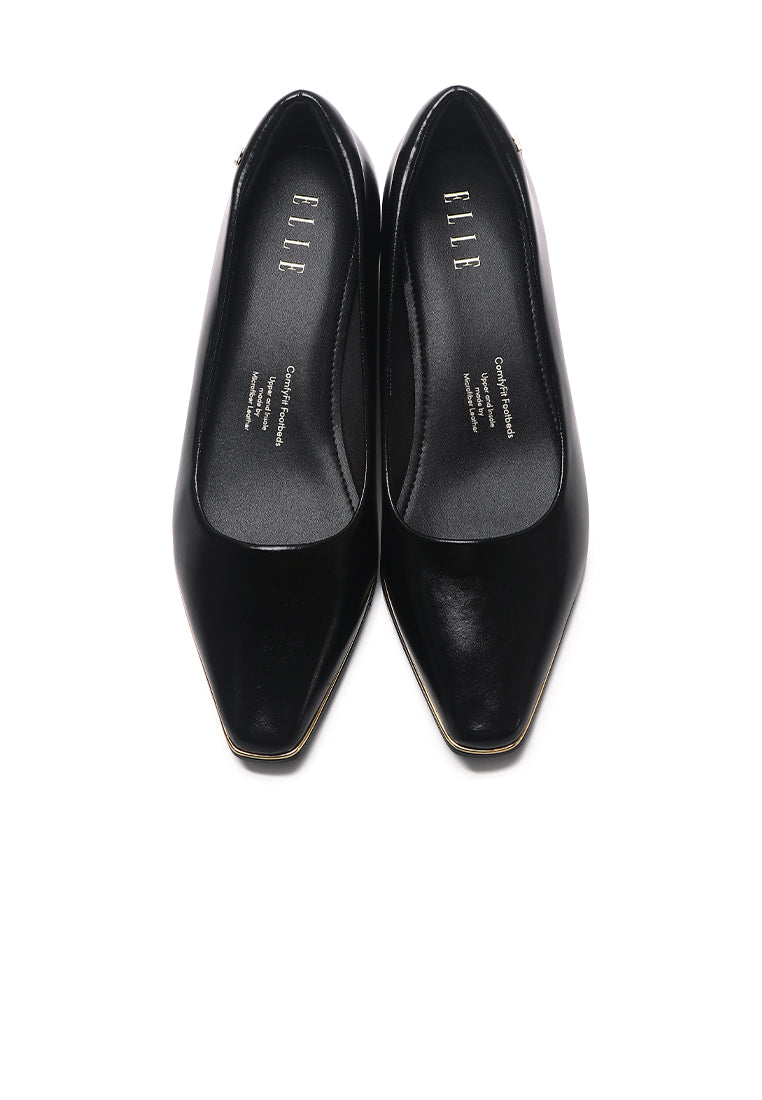 Edith Microfiber Leather Wedges In Black