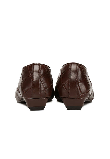 Sasha Embossed-Pattern Wedges Heels In Espresso