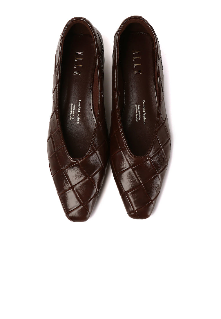 Sasha Embossed-Pattern Wedges Heels In Espresso